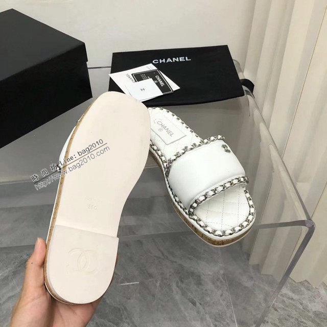 chanel夏日度假系列麻繩拖鞋 香奈兒2022春夏新品度假懶人拖 dx3335
